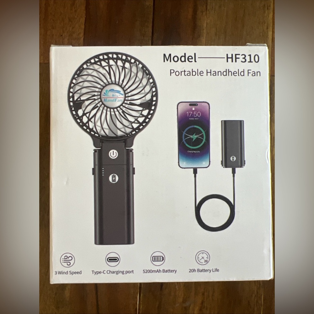 HandFan Portable Handheld Fan – Mini USB Fan | Rechargeable | New in Box